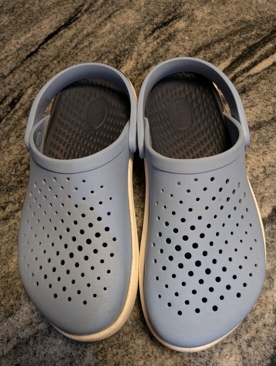 CROCS Shoes - Crocs Literide Clogs Like New Light Blue Sandals Slides Women Size 10, Mens 8